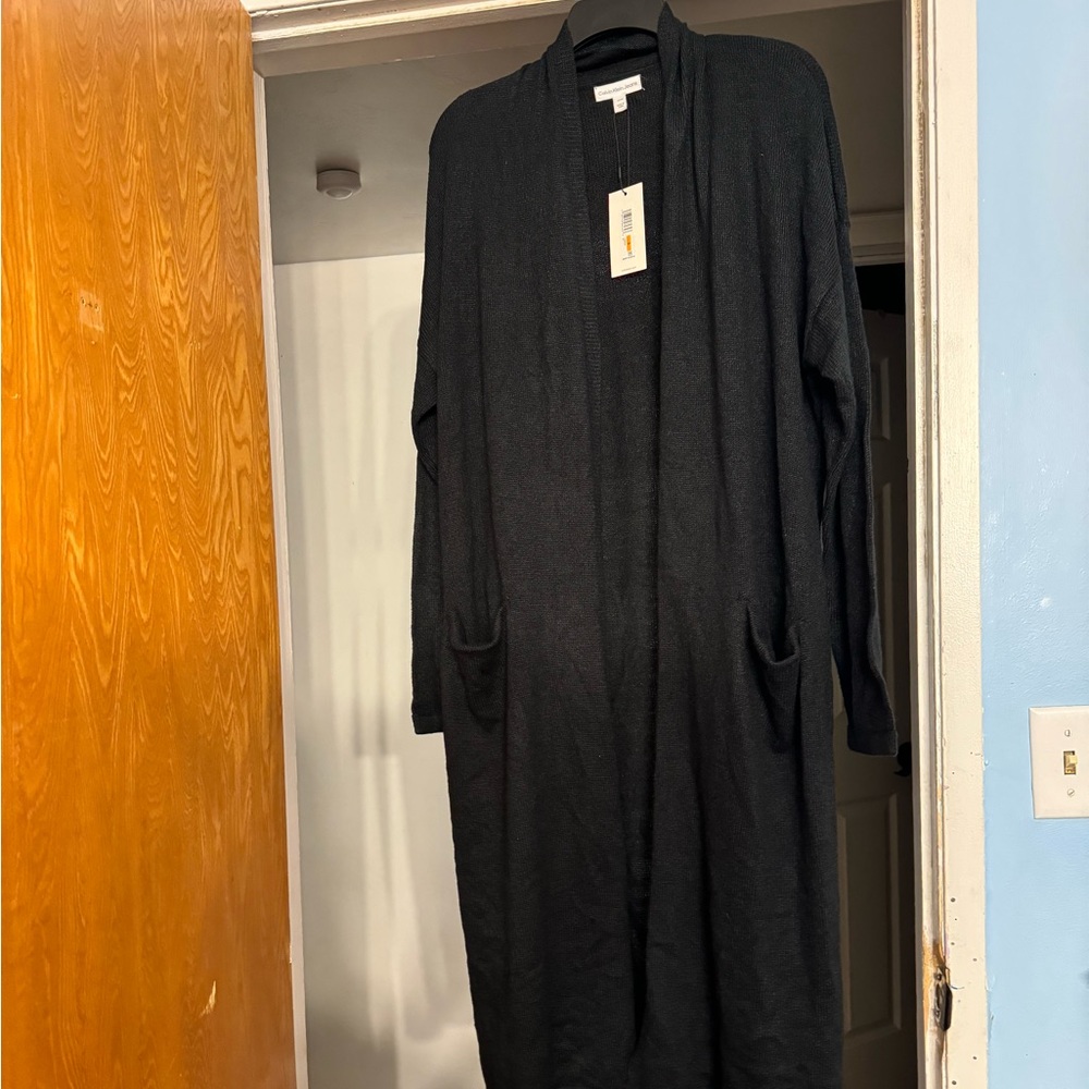 Long black cardigan sweater in women’s size small - Picture 2 of 4